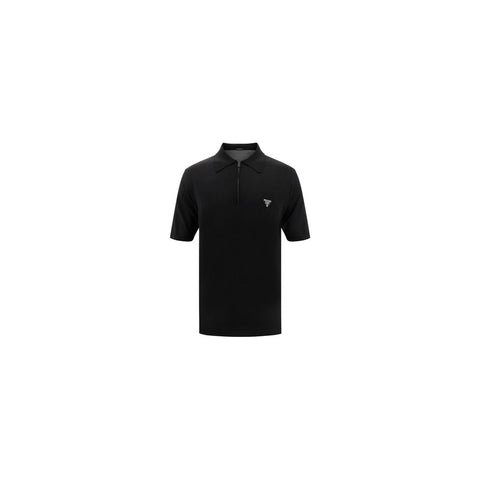 Black Wool Oves Aries Polo Shirt