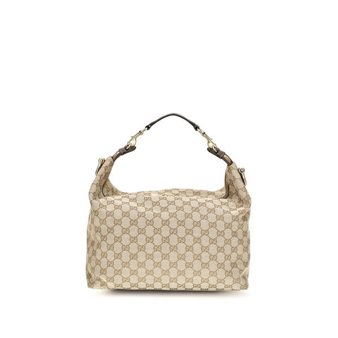 Beige Fabric Shoulder Bag