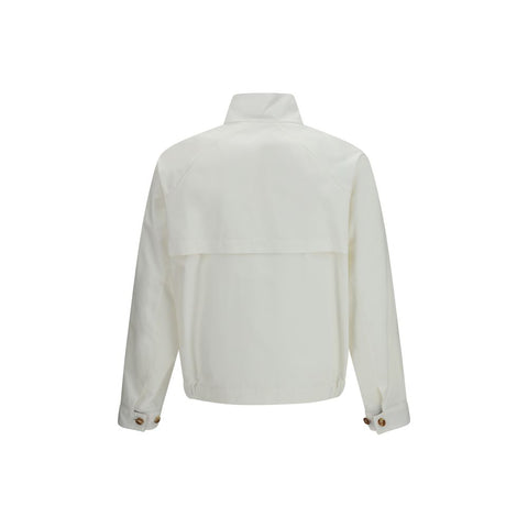 White Cotton Full-Length Jacket