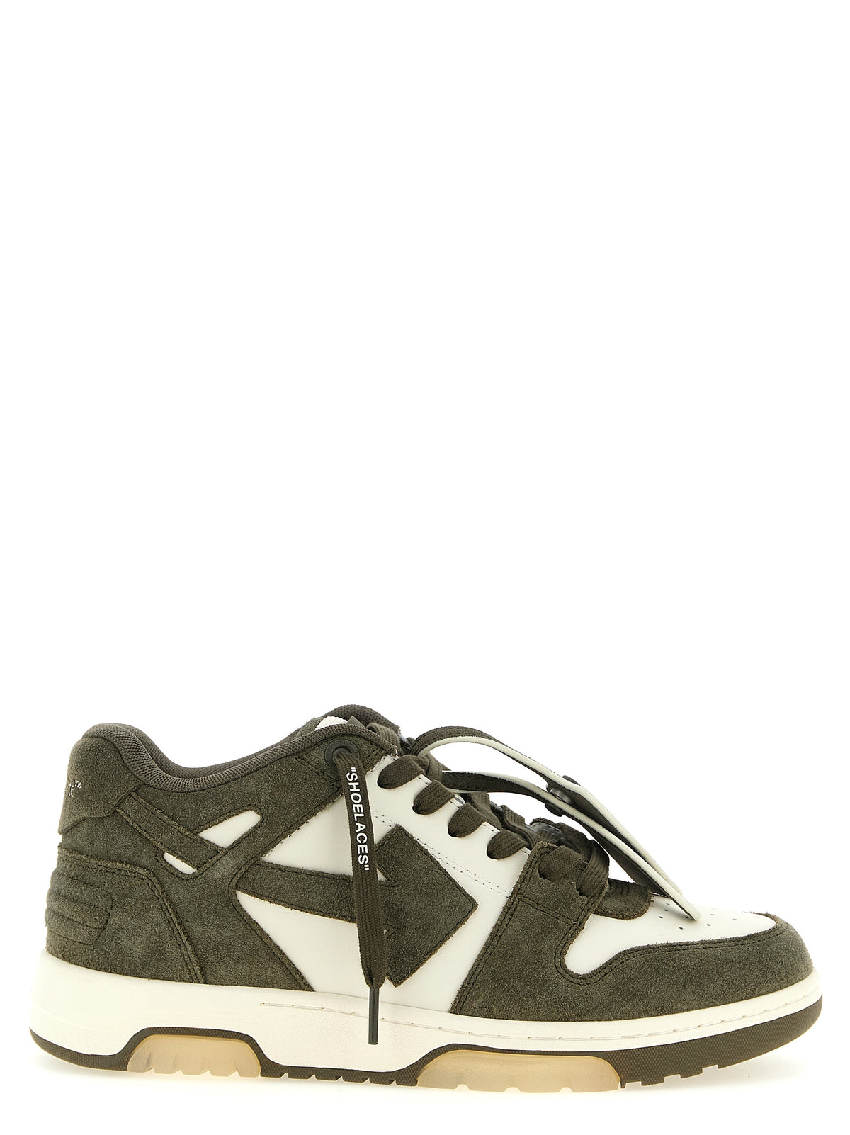 Bicolor Cowhide Athletic Sneakers