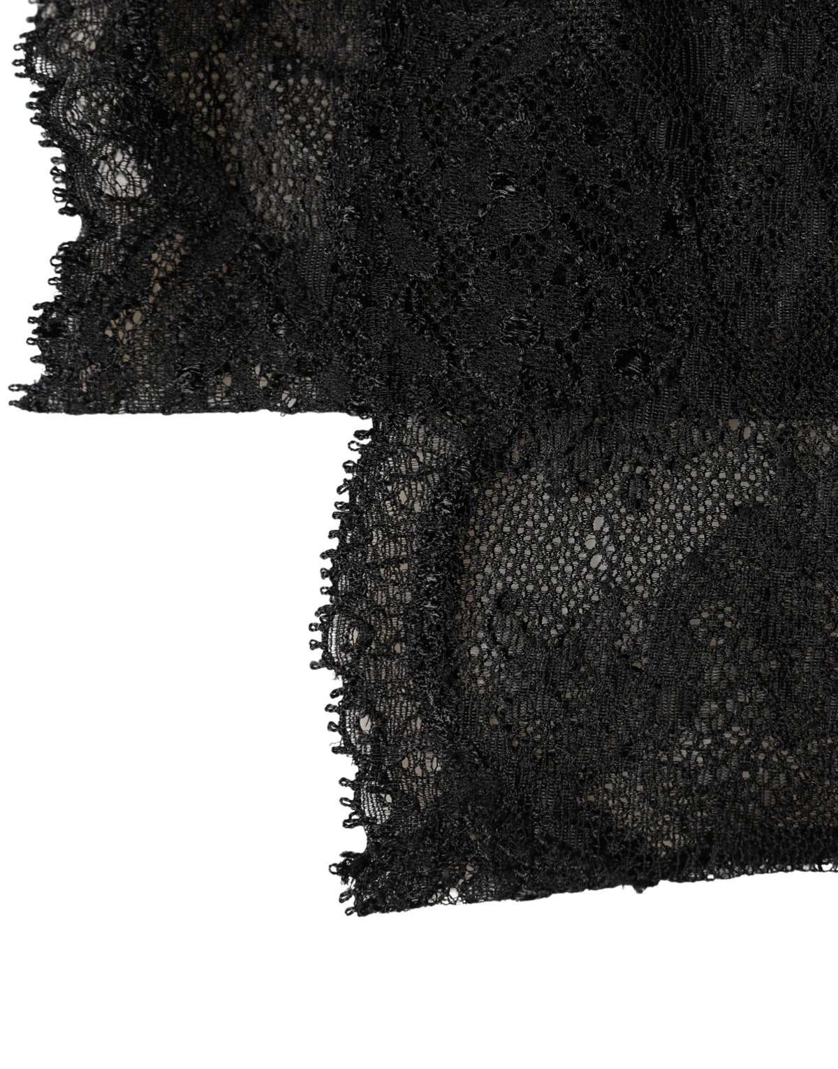 Black Floral Lace Nylon Stretch Knee High Socks