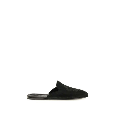 Black Calf Leather Bos Taurus Mules