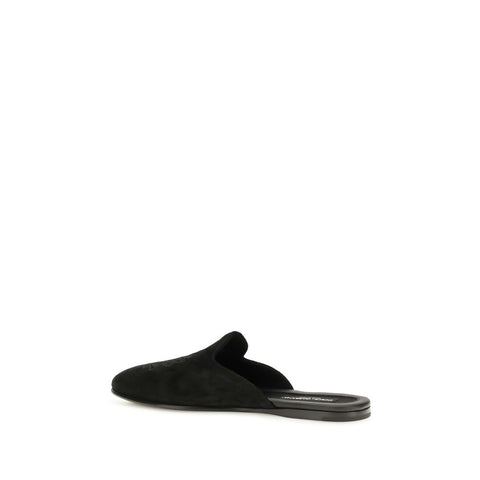 Black Calf Leather Bos Taurus Mules