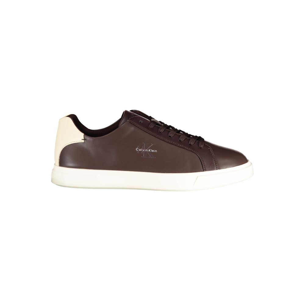 Brown Polyurethane Men's Sneaker