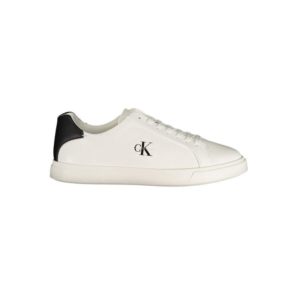 White Polyurethane Men's Sneaker