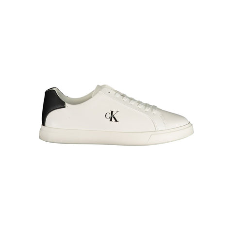 White Polyurethane Men's Sneaker