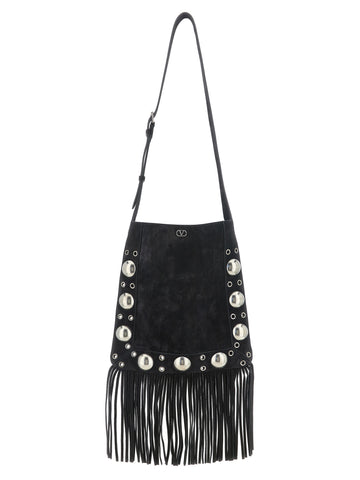 Black Calfskin Shoulder Bag
