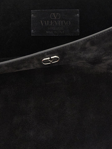 Black Calfskin Shoulder Bag