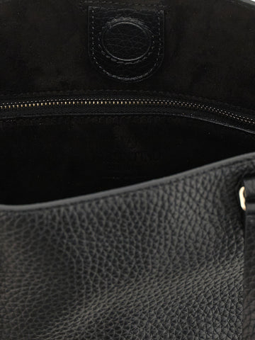 Black Calfskin Shoulder Bag