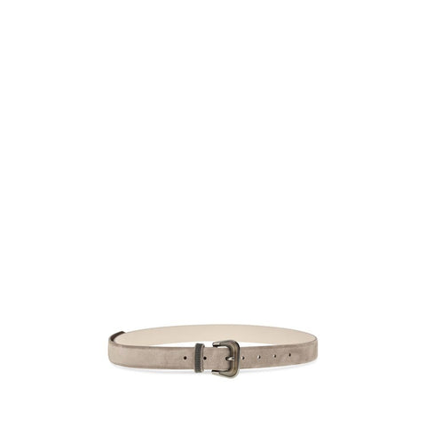 Beige Calf Leather Bos Taurus Regular Belt