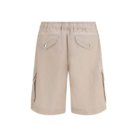 Beige Linen Bermuda Shorts