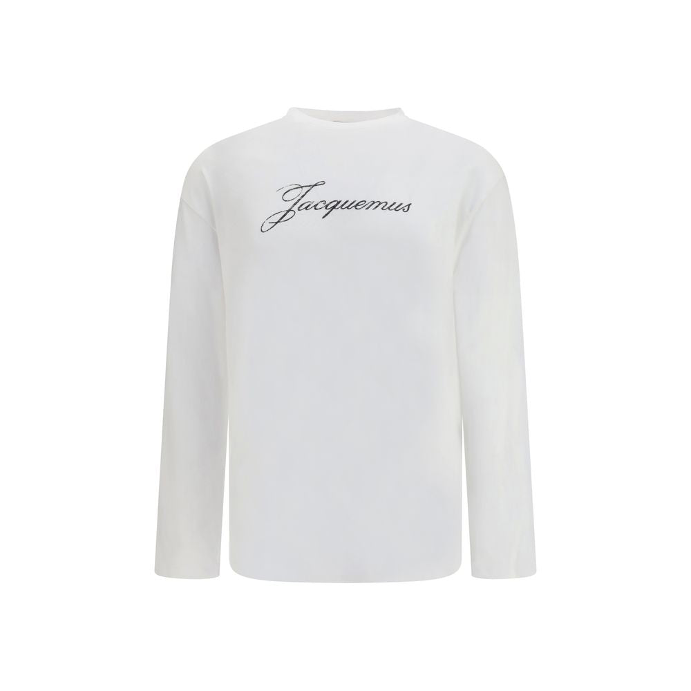White Cotton Long Sleeve T-Shirt