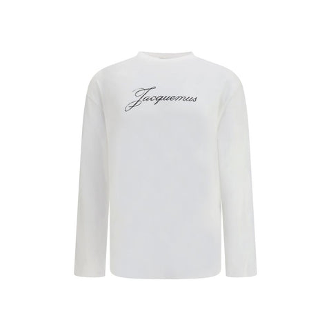 White Cotton Long Sleeve T-Shirt