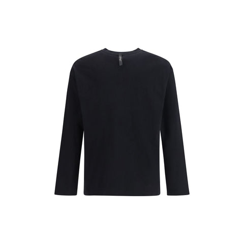Black Cotton Long Sleeve T-Shirt