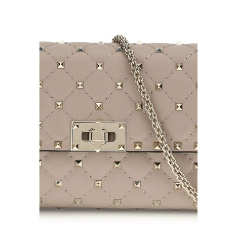 Beige Calf Leather Bos Taurus Shoulder Bag
