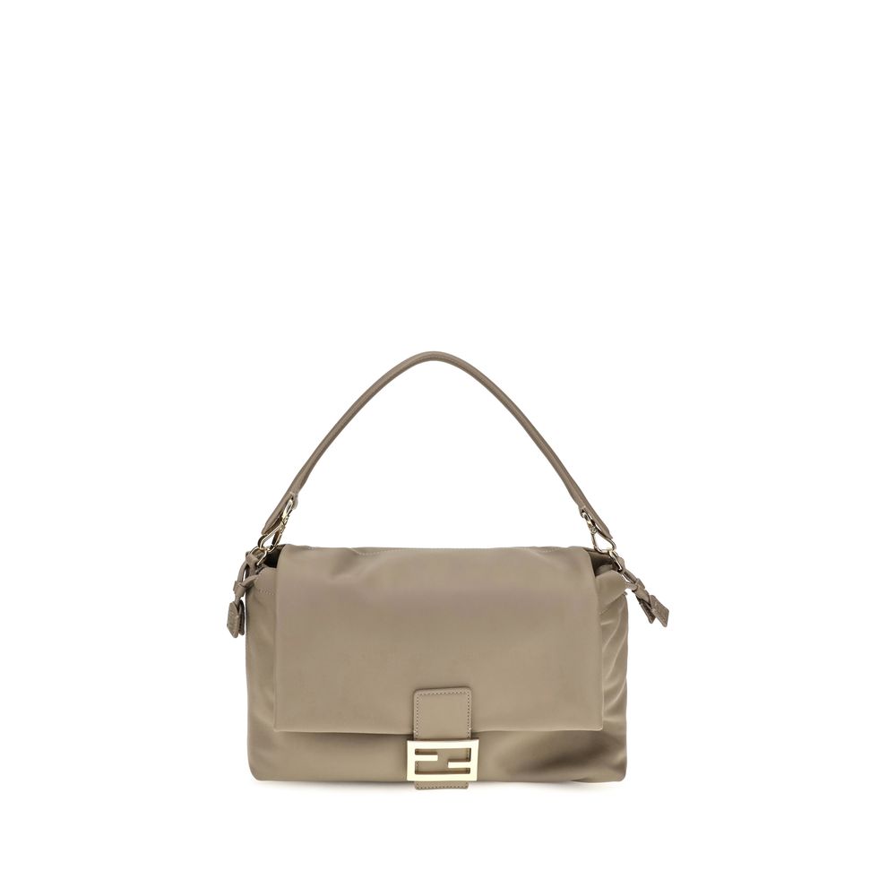 Beige Calf Leather Bos Taurus Shoulder Bag