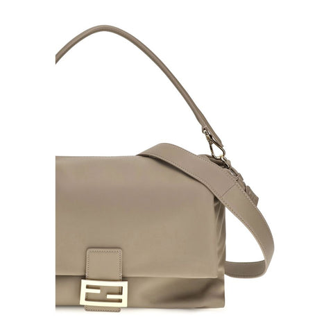 Beige Calf Leather Bos Taurus Shoulder Bag
