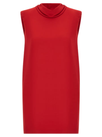 Multicolor Silk Short Dress