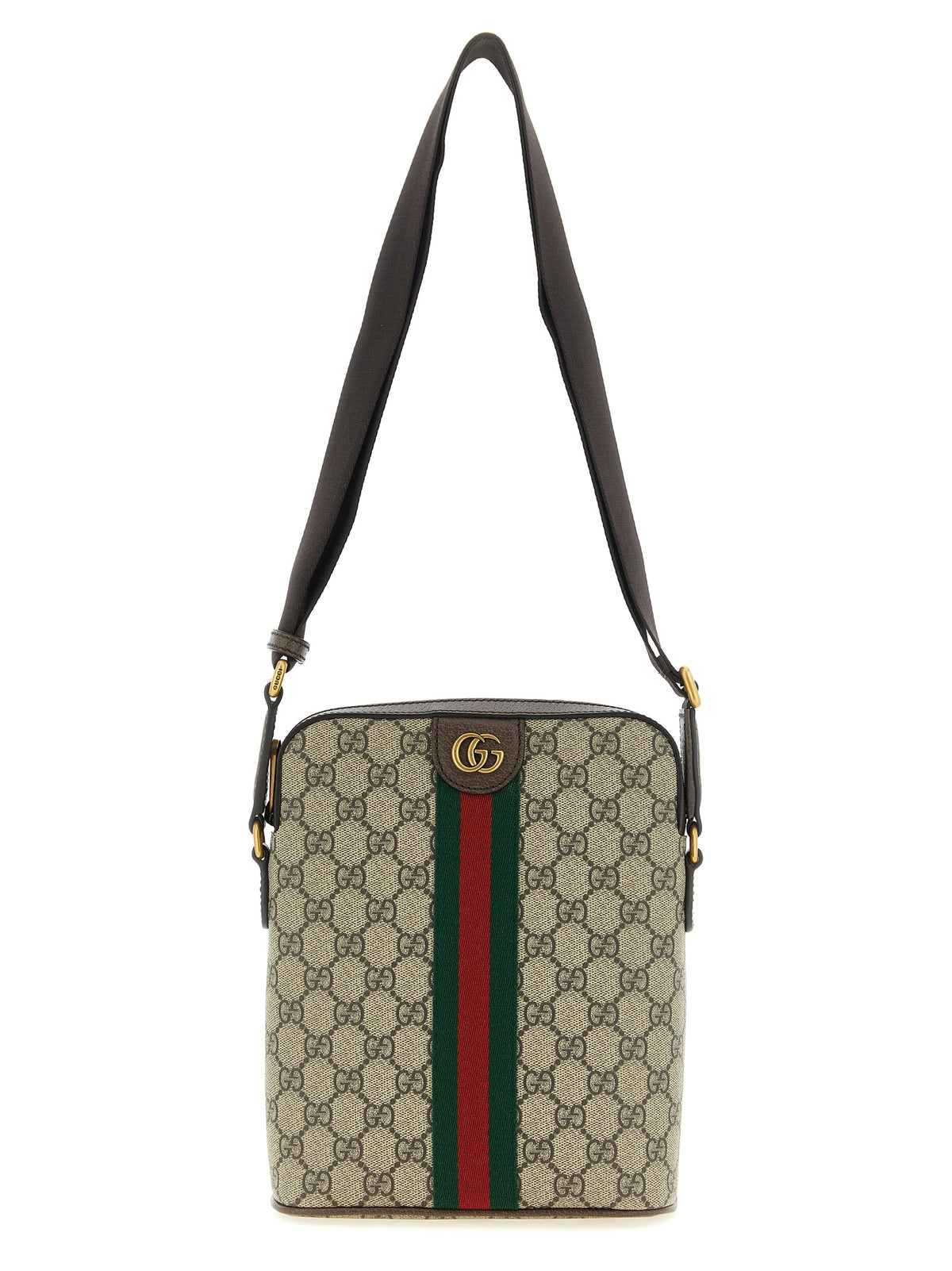 Beige Polyethylene Crossbody Bag