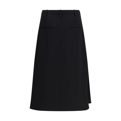 Black Wool Oves Aries Midi Skirt
