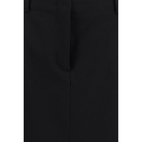 Black Wool Oves Aries Midi Skirt