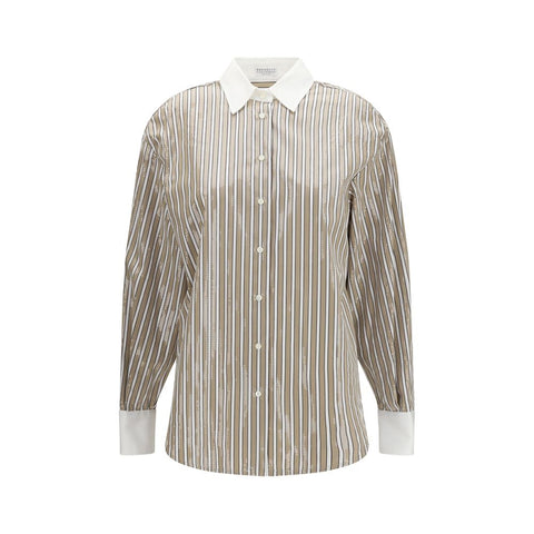 Beige Cotton Pattern Shirt