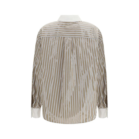 Beige Cotton Pattern Shirt