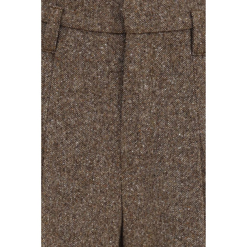 Brown Wool Oves Aries Casual Pants
