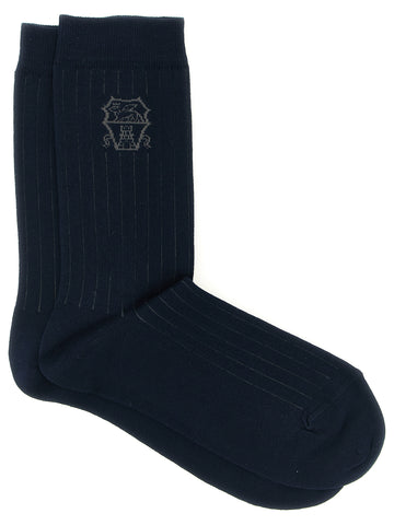 Blue Cotton Socks