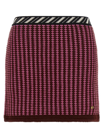 Multicolor Virgin Wool Long Skirt