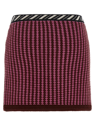Multicolor Virgin Wool Long Skirt