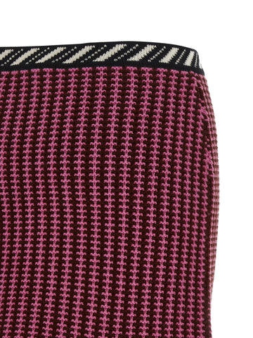 Multicolor Virgin Wool Long Skirt