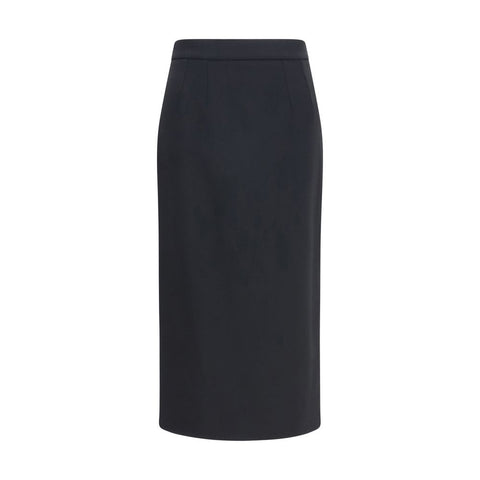 Black Wool Oves Aries Long Skirt