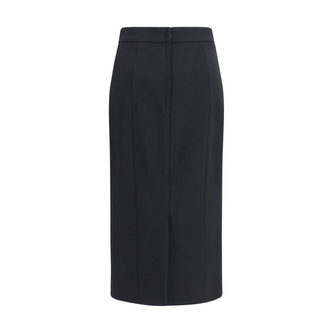 Black Wool Oves Aries Long Skirt