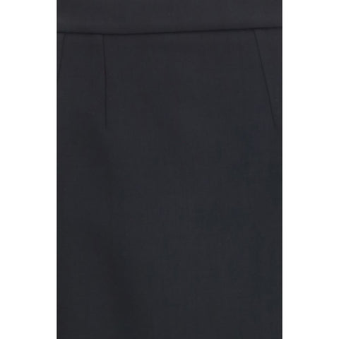 Black Wool Oves Aries Long Skirt