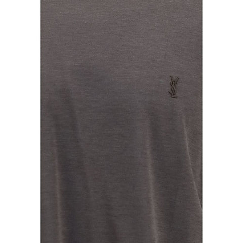 Brown Silk T-Shirt