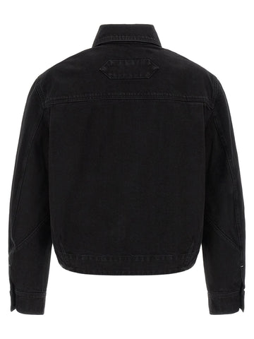 Black Cotton Denim Jacket