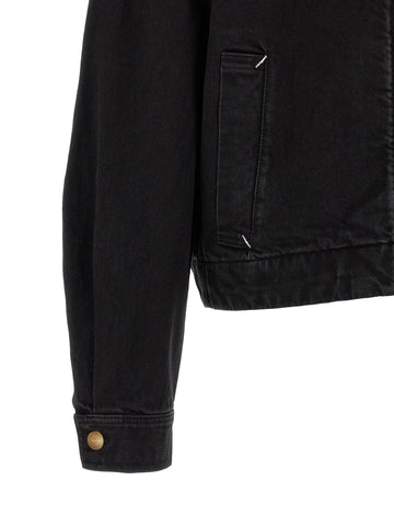 Black Cotton Denim Jacket