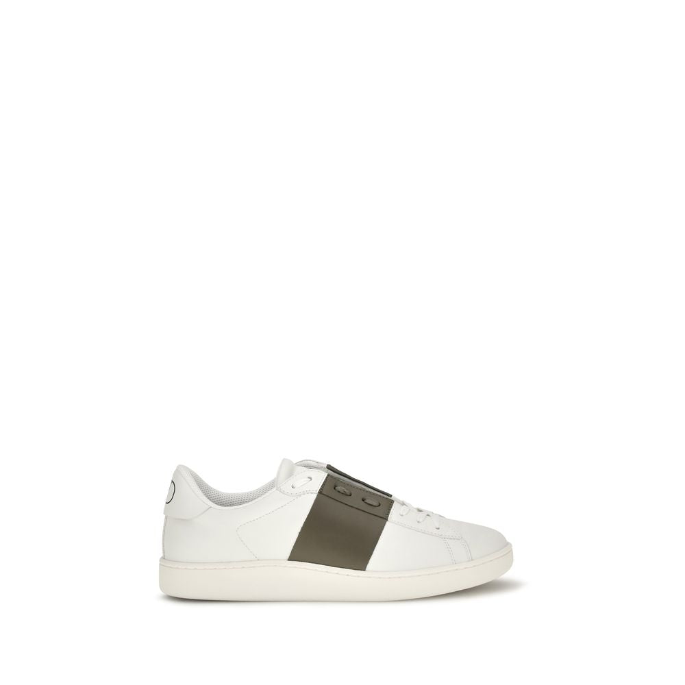 White Calf Leather Bos Taurus Low Top Sneakers