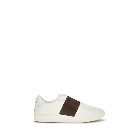 White Calf Leather Bos Taurus Low Top Sneakers