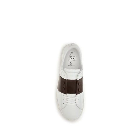 White Calf Leather Bos Taurus Low Top Sneakers
