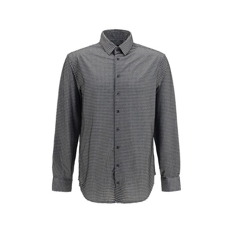 Gray Cotton Pattern Shirt