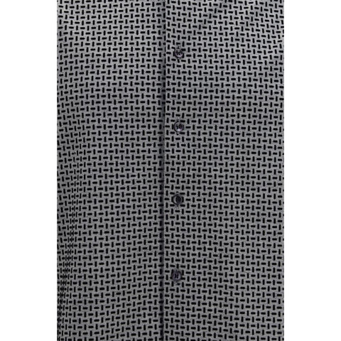 Gray Cotton Pattern Shirt