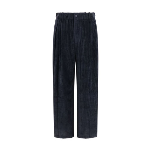 Black Viscose Casual Pants