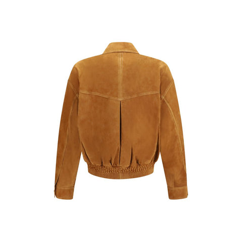 Brown Lamb Ovis Aries Leather Jacket