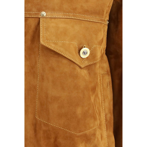 Brown Lamb Ovis Aries Leather Jacket