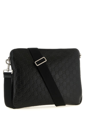 Black Calfskin Crossbody Bag