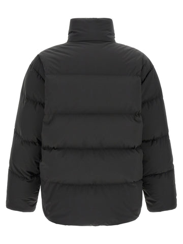 Black Polyester Full-Length Jacket