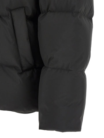 Black Polyester Full-Length Jacket