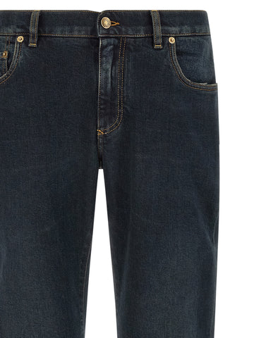 Blue Cotton Skinny Jeans
